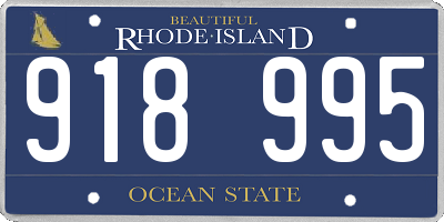 RI license plate 918995