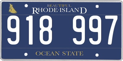 RI license plate 918997