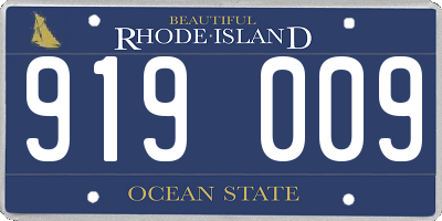 RI license plate 919009
