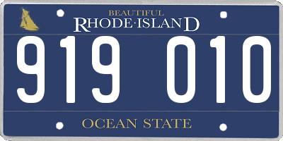 RI license plate 919010