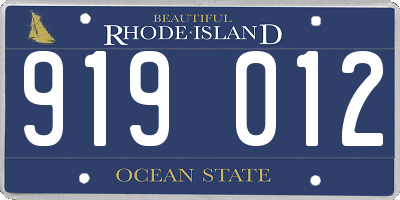 RI license plate 919012