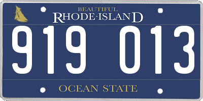 RI license plate 919013