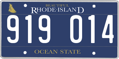 RI license plate 919014