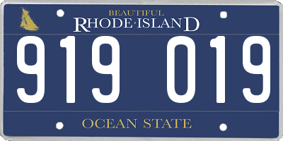 RI license plate 919019