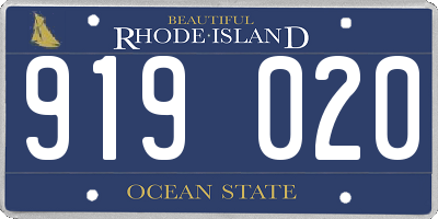 RI license plate 919020