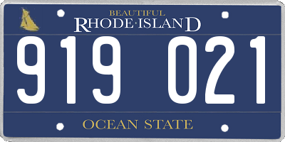 RI license plate 919021