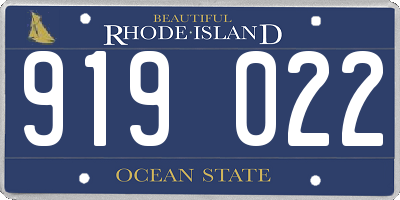 RI license plate 919022