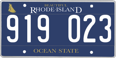 RI license plate 919023