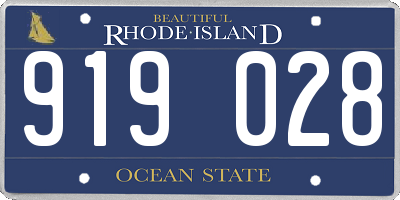 RI license plate 919028