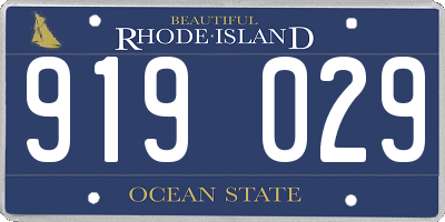 RI license plate 919029
