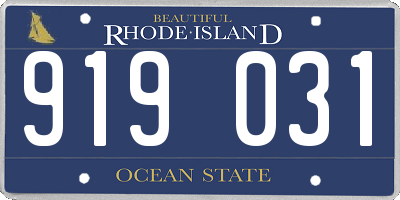 RI license plate 919031