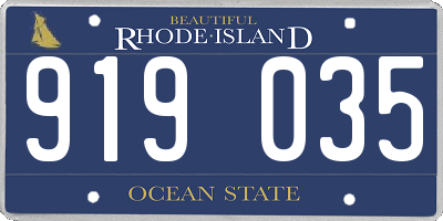 RI license plate 919035