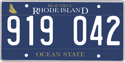 RI license plate 919042