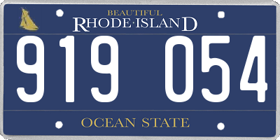 RI license plate 919054