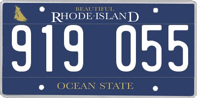 RI license plate 919055