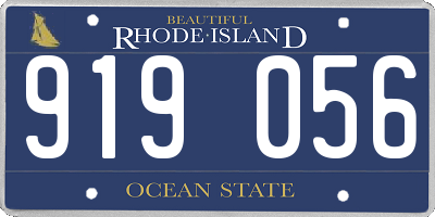 RI license plate 919056