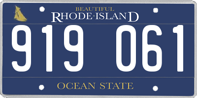 RI license plate 919061