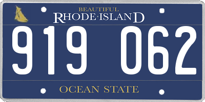 RI license plate 919062