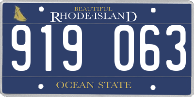 RI license plate 919063