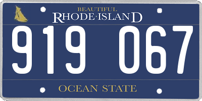 RI license plate 919067