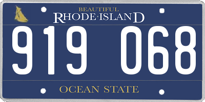 RI license plate 919068