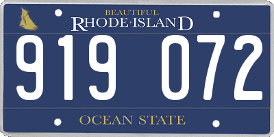 RI license plate 919072