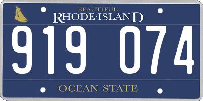 RI license plate 919074