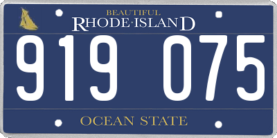 RI license plate 919075