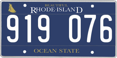 RI license plate 919076
