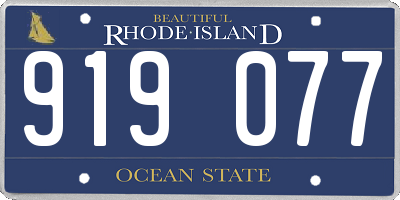 RI license plate 919077
