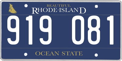 RI license plate 919081