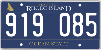RI license plate 919085
