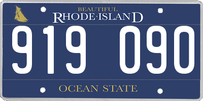 RI license plate 919090