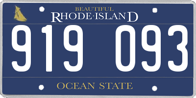 RI license plate 919093