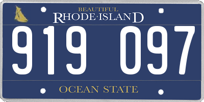 RI license plate 919097