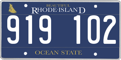 RI license plate 919102