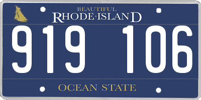 RI license plate 919106