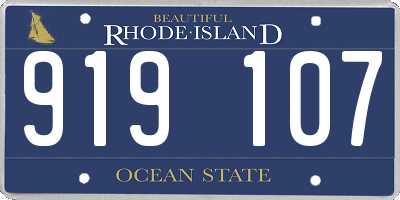 RI license plate 919107