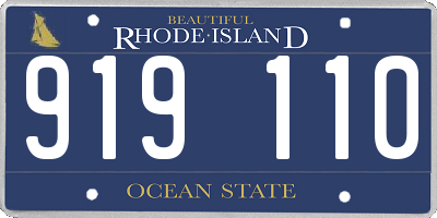 RI license plate 919110