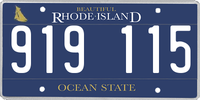 RI license plate 919115