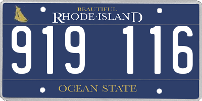 RI license plate 919116