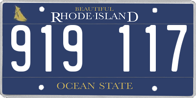 RI license plate 919117