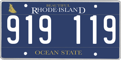 RI license plate 919119
