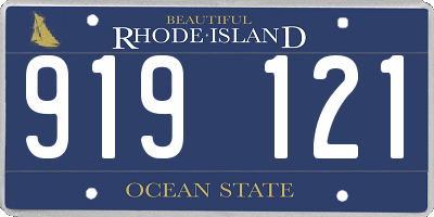 RI license plate 919121