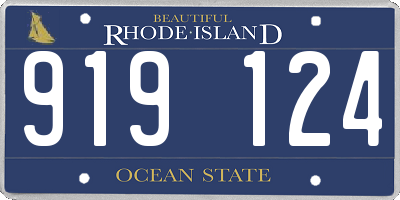 RI license plate 919124