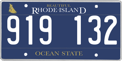 RI license plate 919132