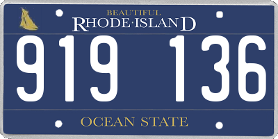 RI license plate 919136