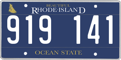 RI license plate 919141
