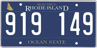 RI license plate 919149