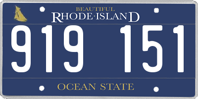 RI license plate 919151
